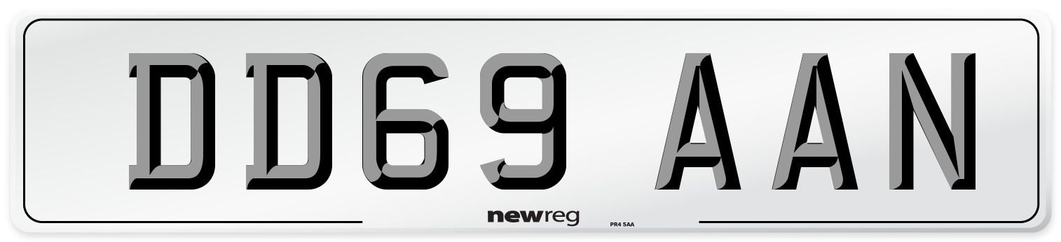 DD69 AAN Number Plate from New Reg